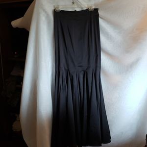 Black,satin long skirt